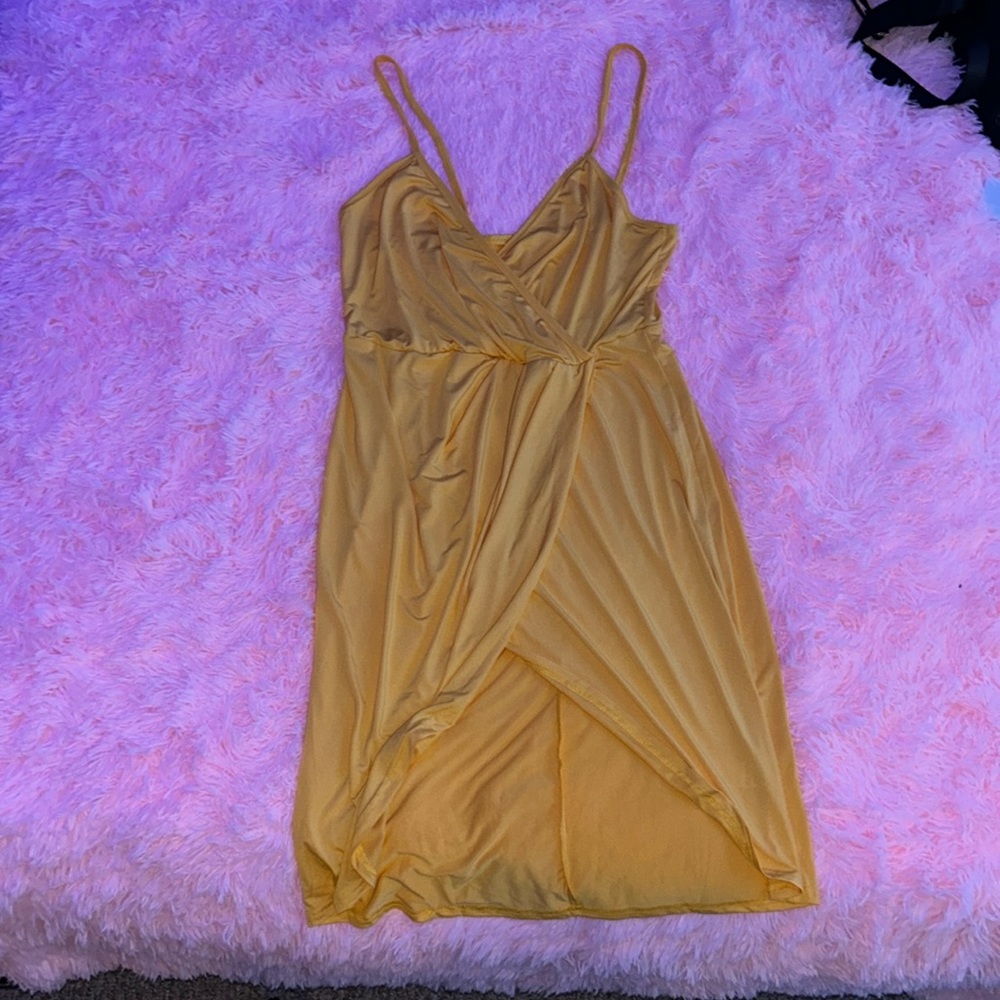 Yellow silkey sundress